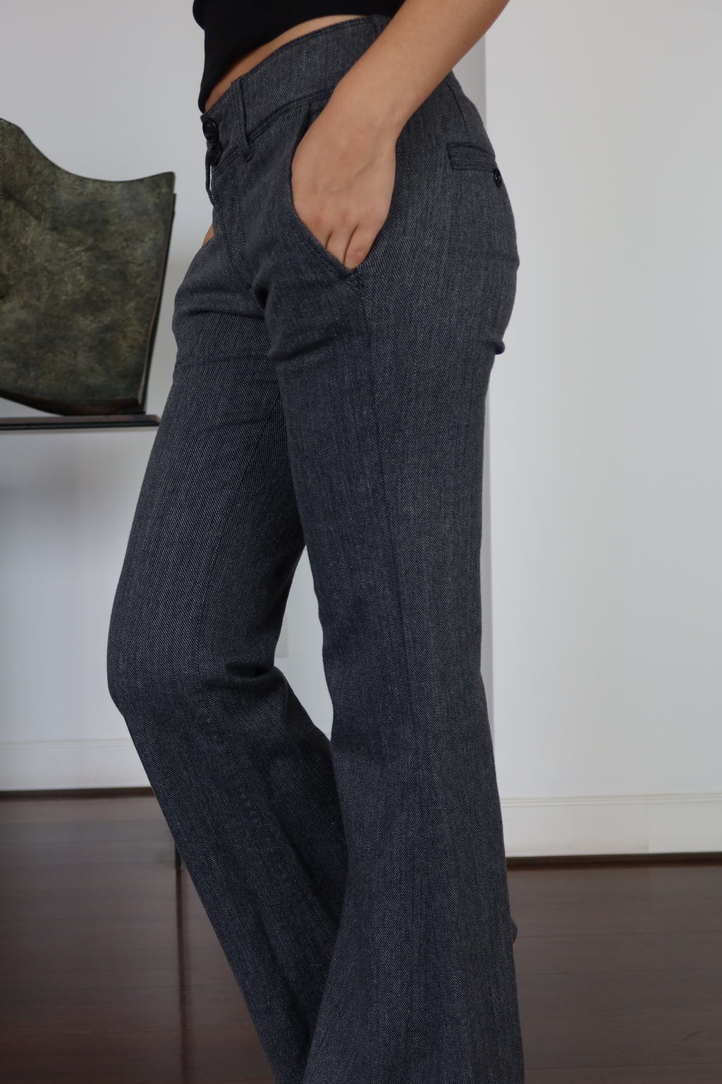 7 For All Mankind Grey Tailored Trousers