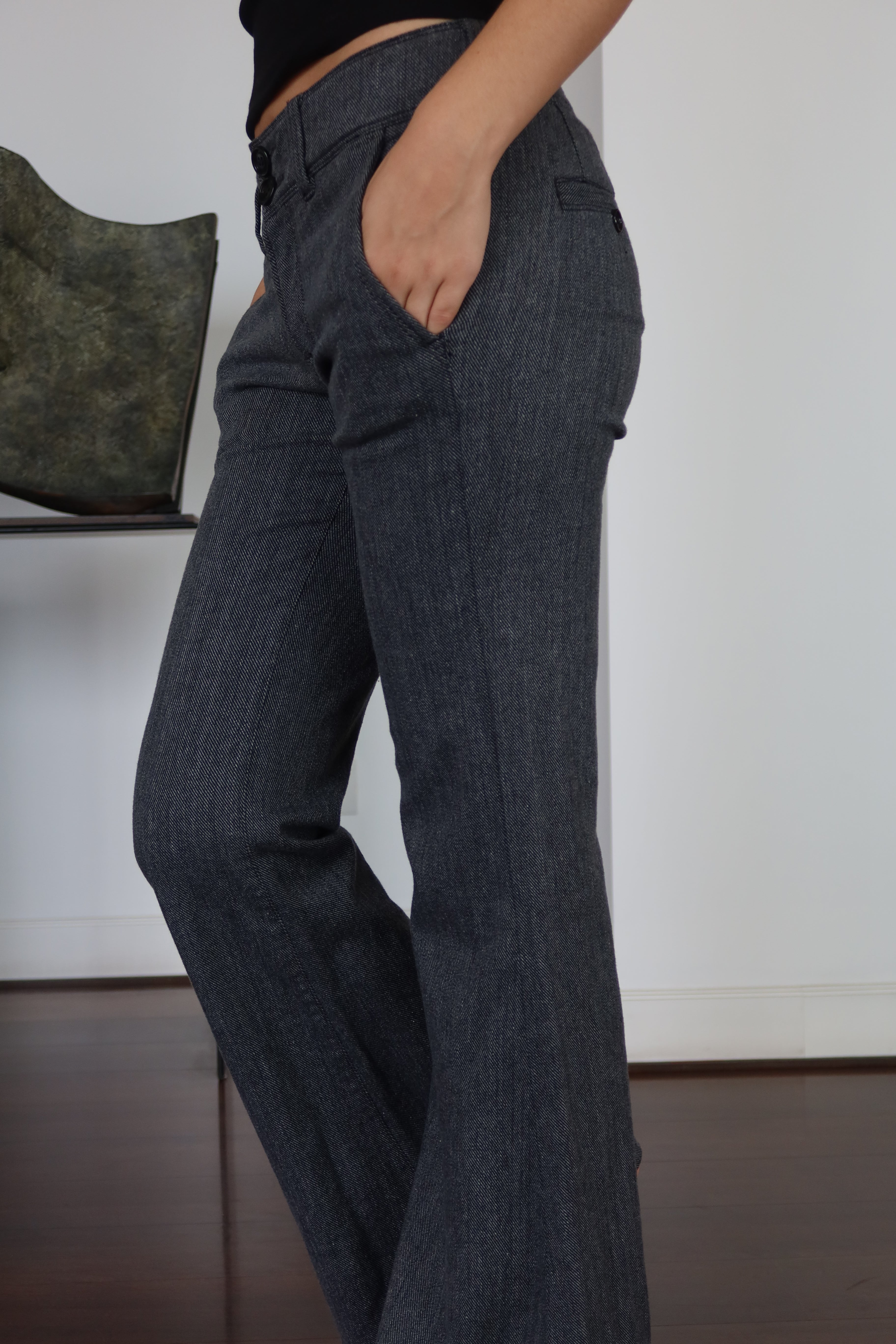 7 For All Mankind Grey Tailored Trousers