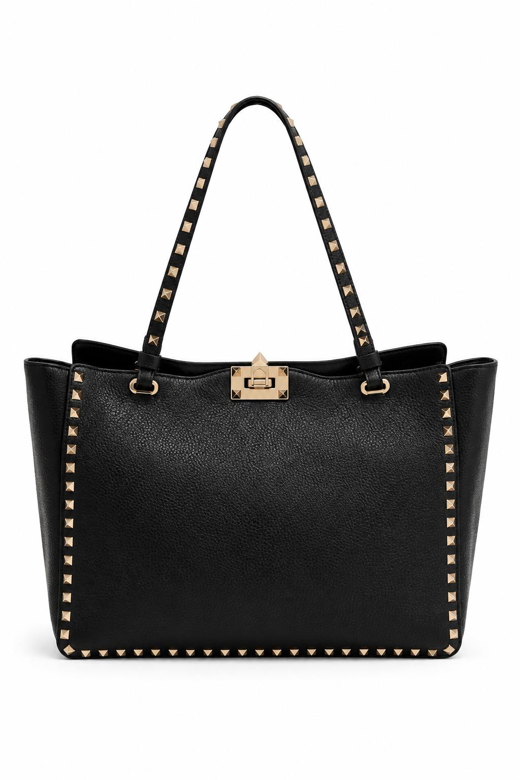 Valentino Black Rockstud Tote Bag