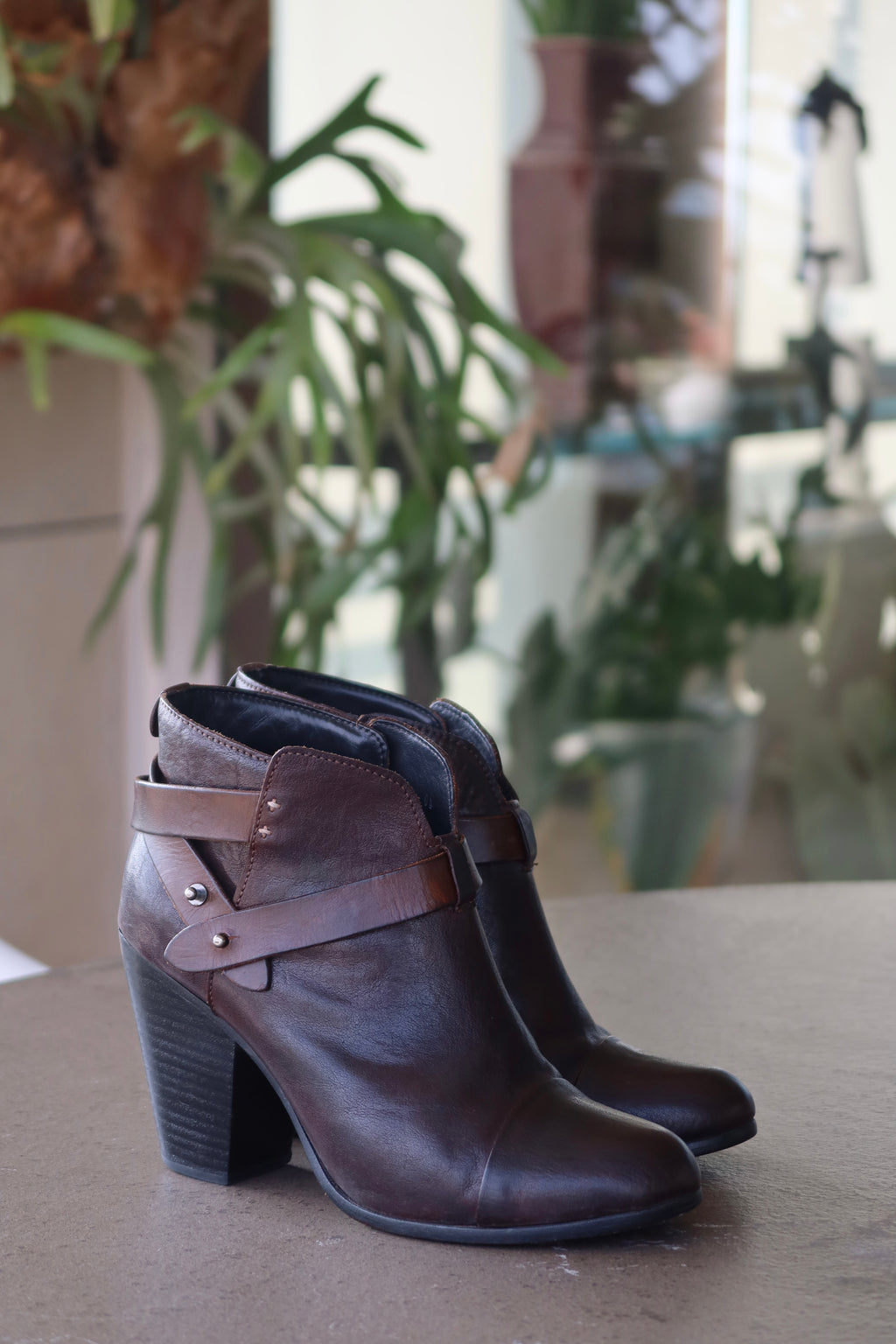 Botines al Tobillo de Cuero Marrón de Rag & Bone