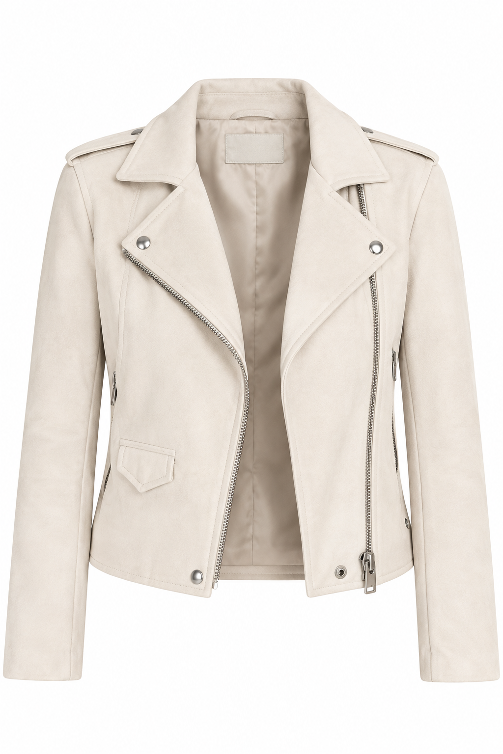IRO Ivory Suede Biker Jacket