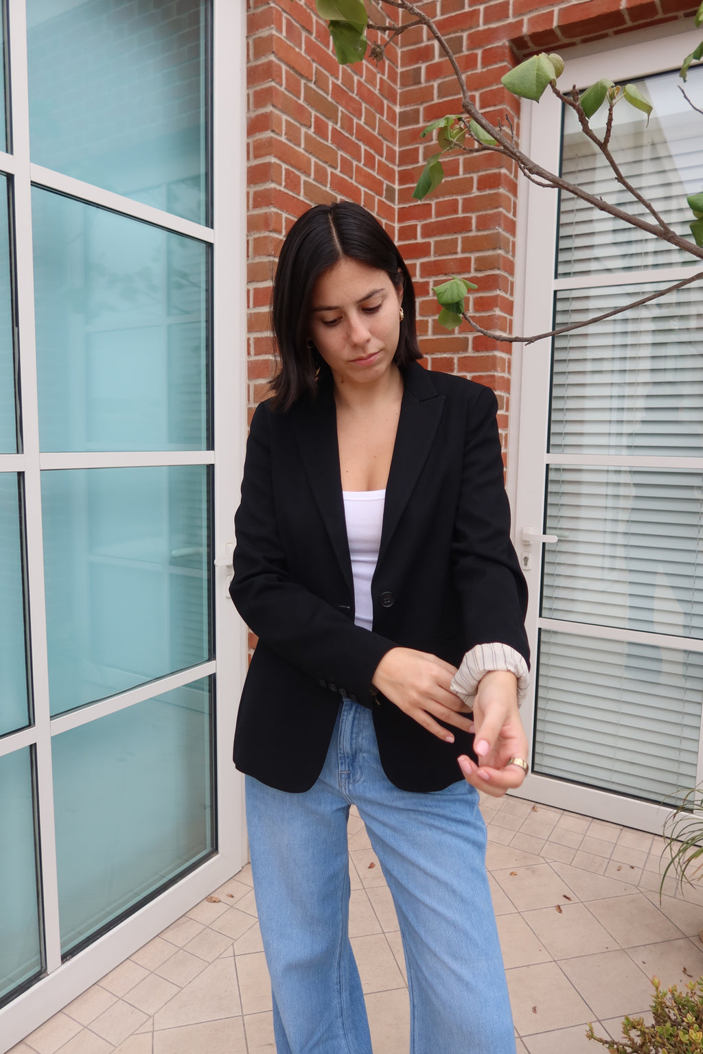 Blazer Negro Entallado de Theory