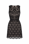 Red Valentino Black Lace Mini Dress