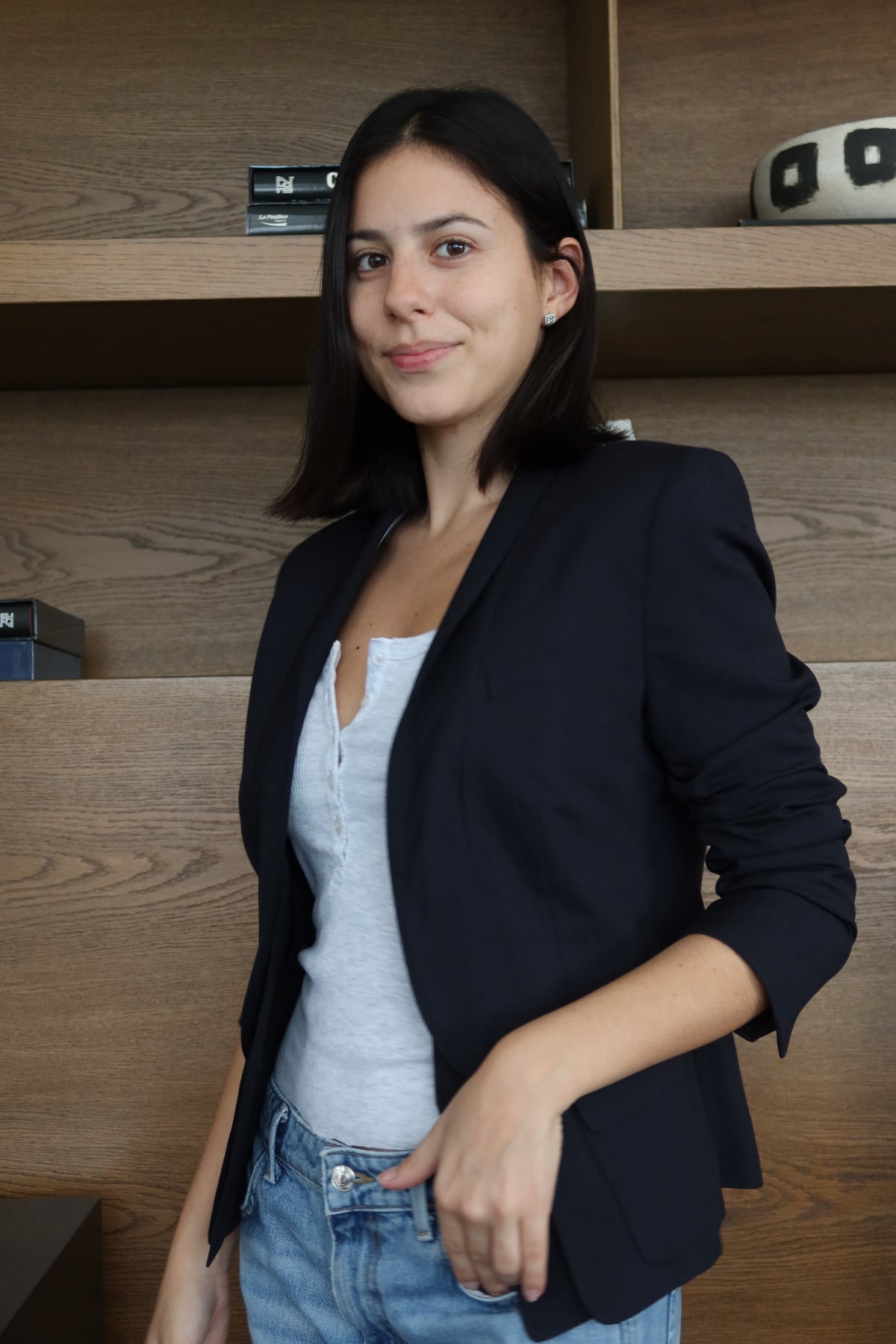 A.L.C. Black Double-Layer Tailored Blazer