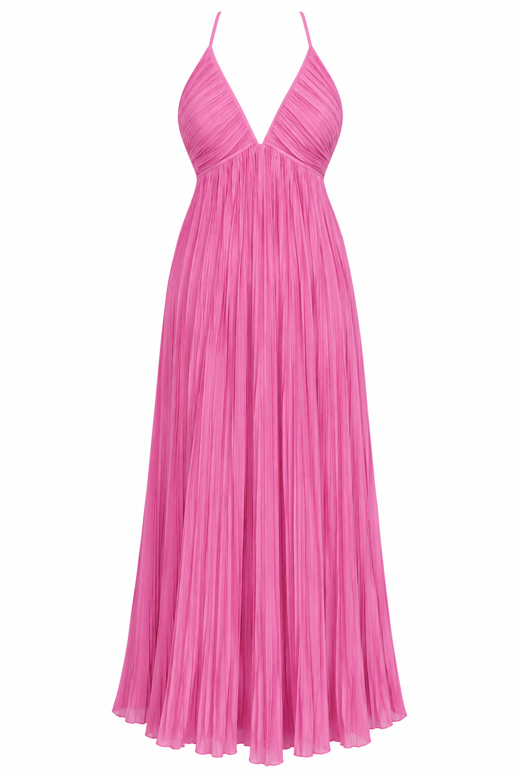 A.L.C Pink Pleated Midi Dress