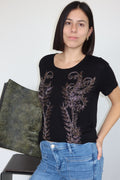 The Kooples Black Embellished T-Shirt