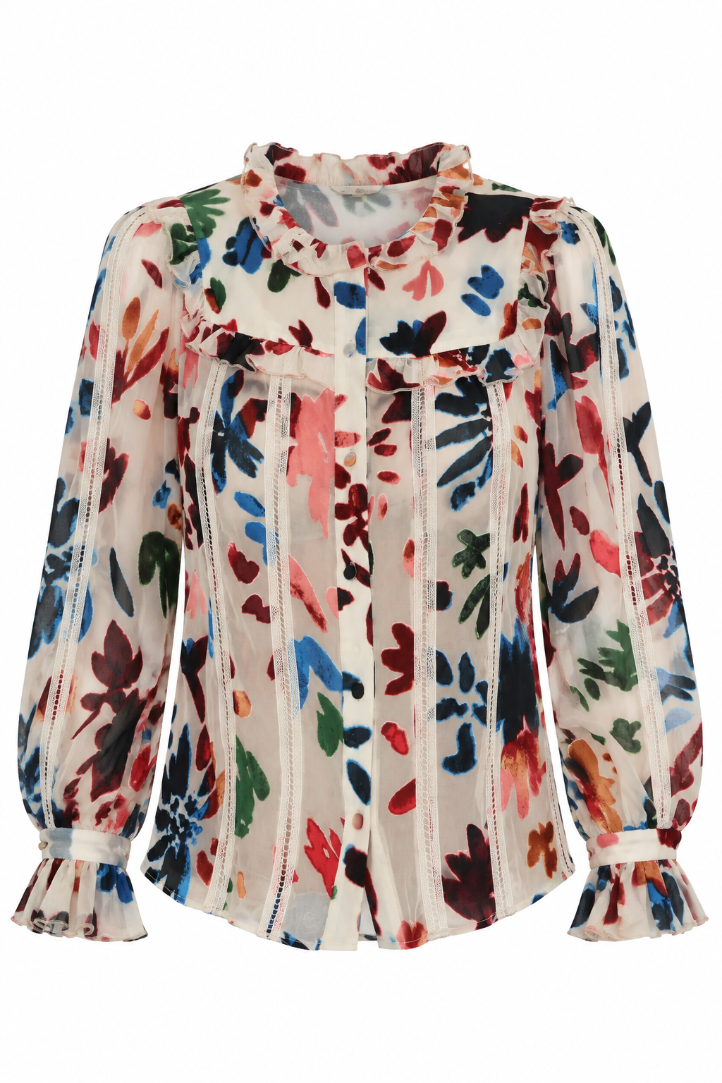 Alice + Olivia Floral Ruffle Blouse