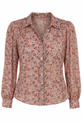 ba&sh Floral Print Sheer Blouse