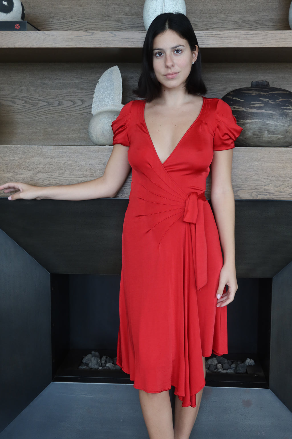 Diane von Furstenberg Red Wrap Dress