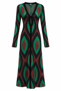 Johanna Ortiz Vestido Maxi de Crochet Geométrico con Cut-Outs