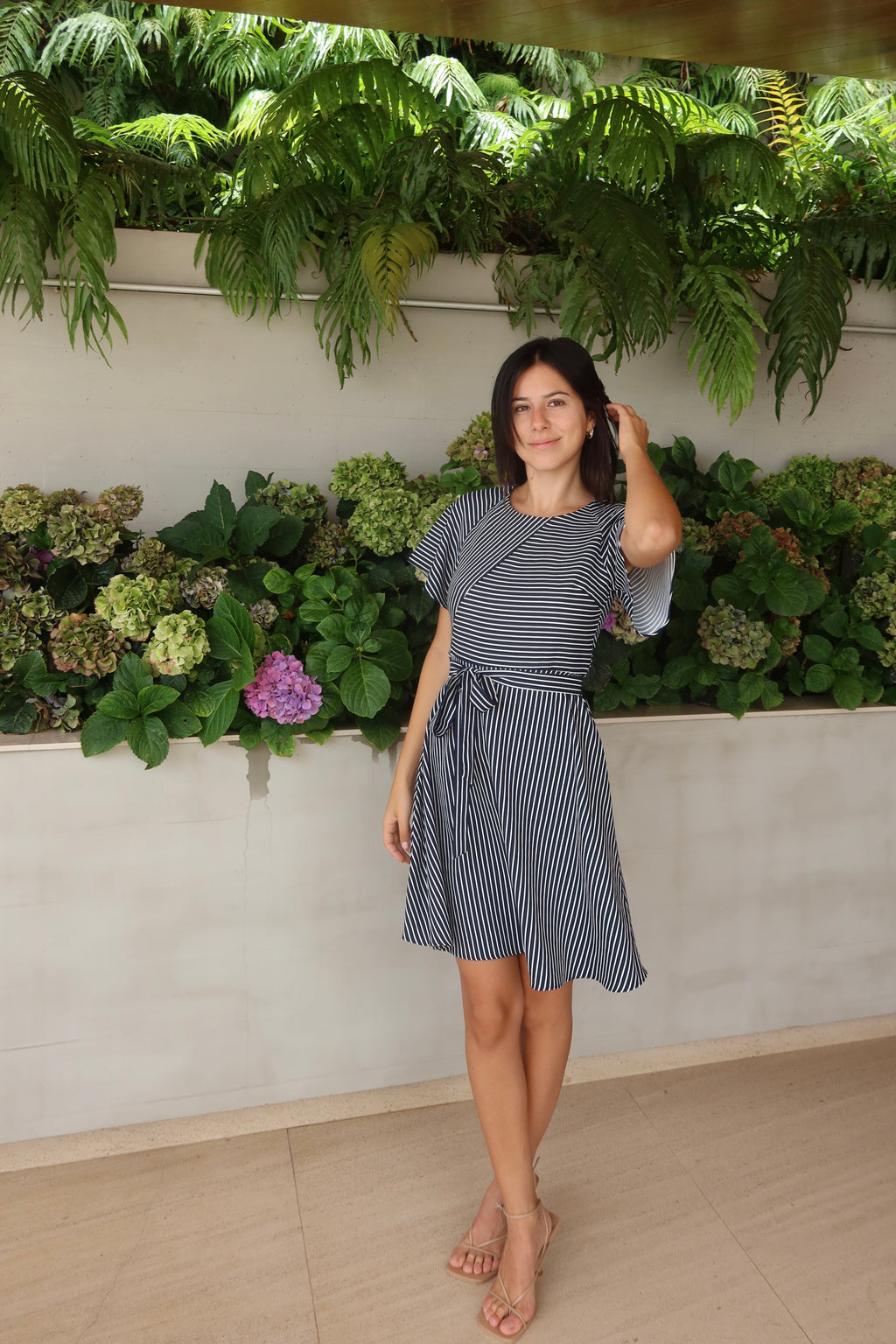 Banana Republic Striped Wrap Mini Dress