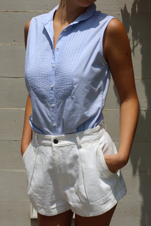 Camisa sin mangas azul claro de Banana Republic