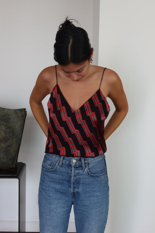 Alice + Olivia Zigzag Print Blouse