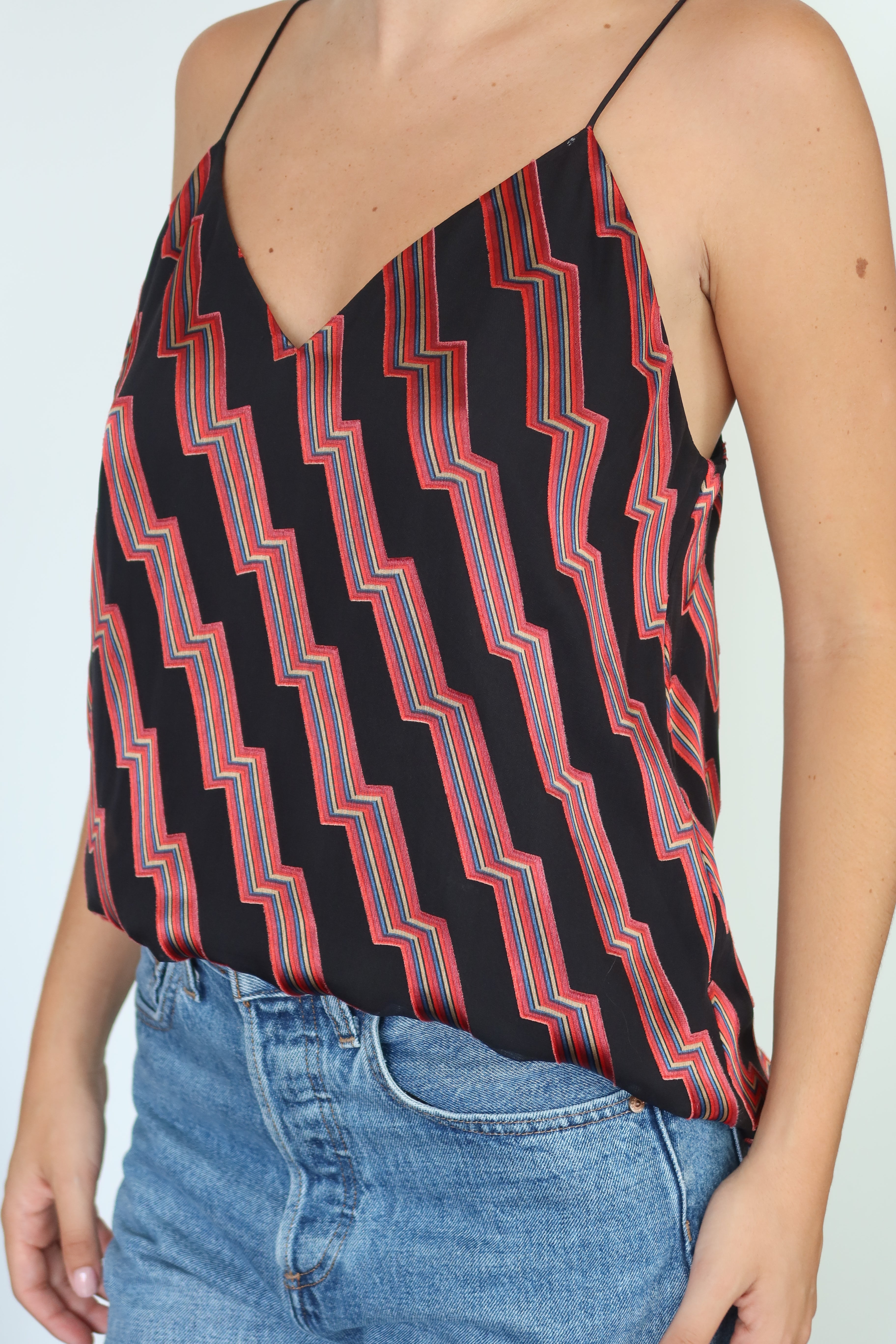 Alice + Olivia Zigzag Print Blouse