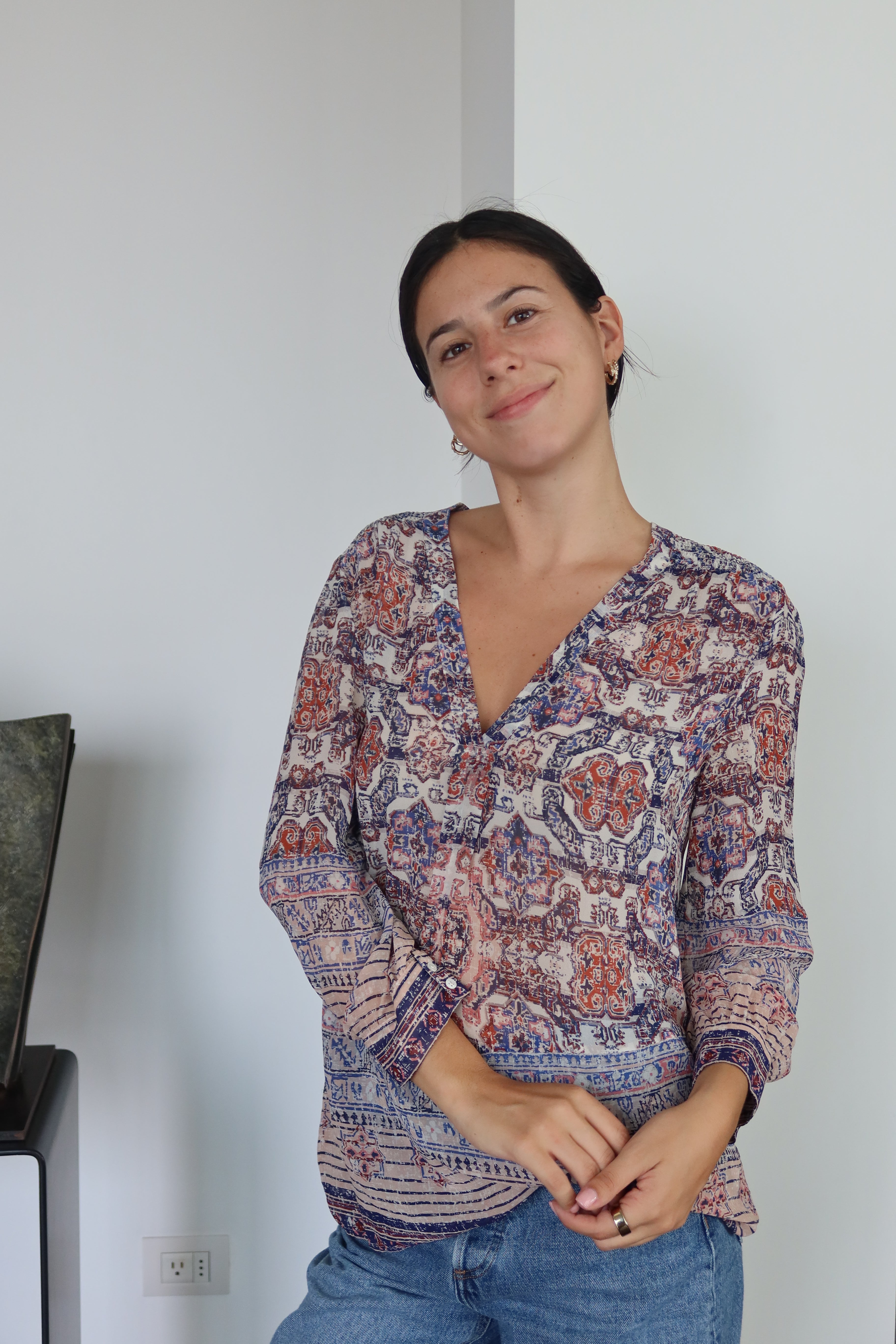 Joie Printed Boho Blouse