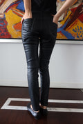 AG Jeans Black Leather Skinny Jeans