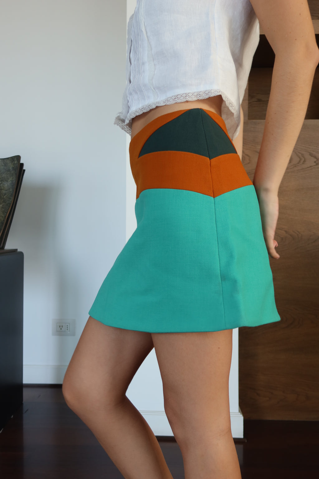 Marni Colorblock Mini Skirt