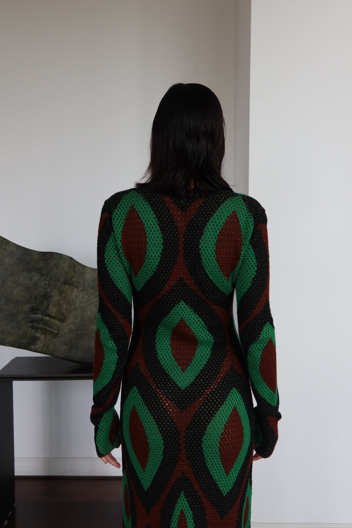 Johanna Ortiz Geometric Crochet Cutout Maxi Dress