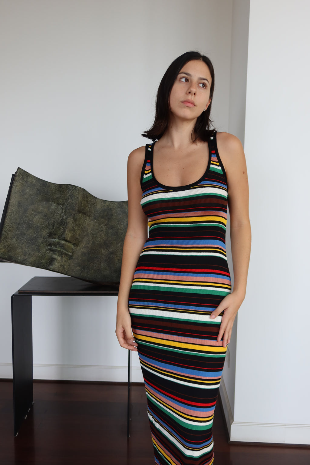Missoni Multicolor Striped Knit Maxi Dress