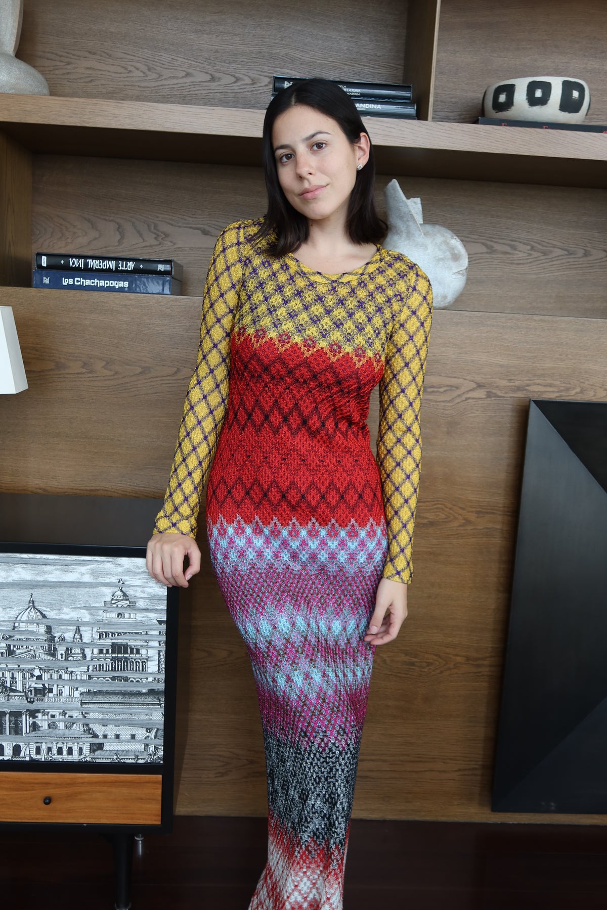 Missoni Multicolor Gradient Knit Maxi Dress