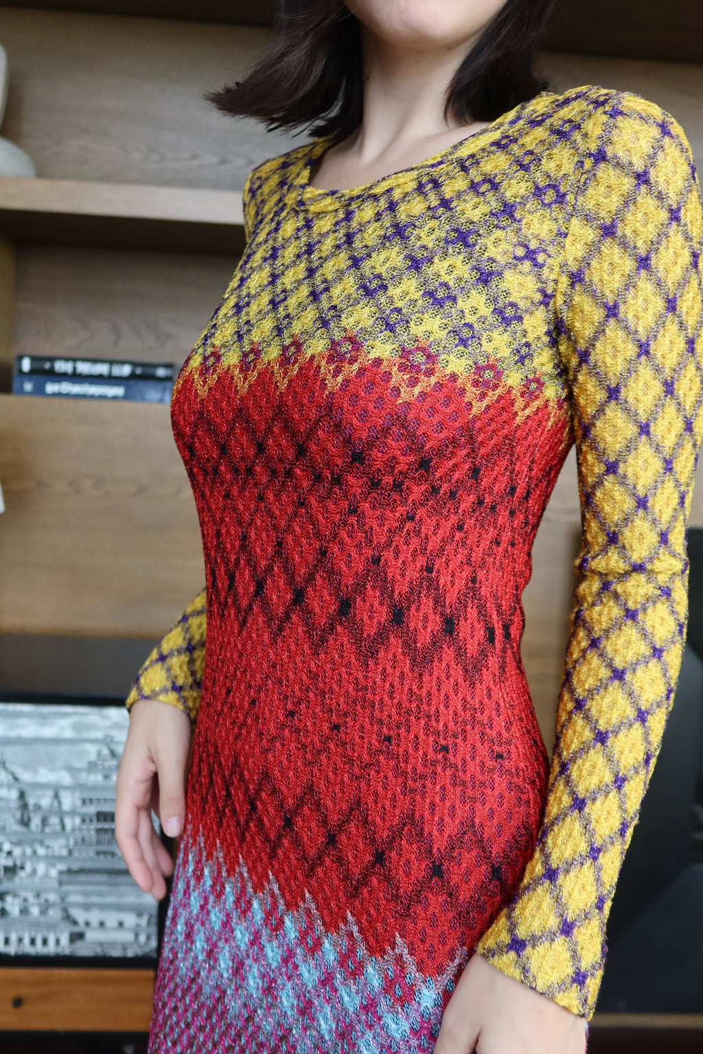 Vestido Maxi Missoni de Punto Multicolor