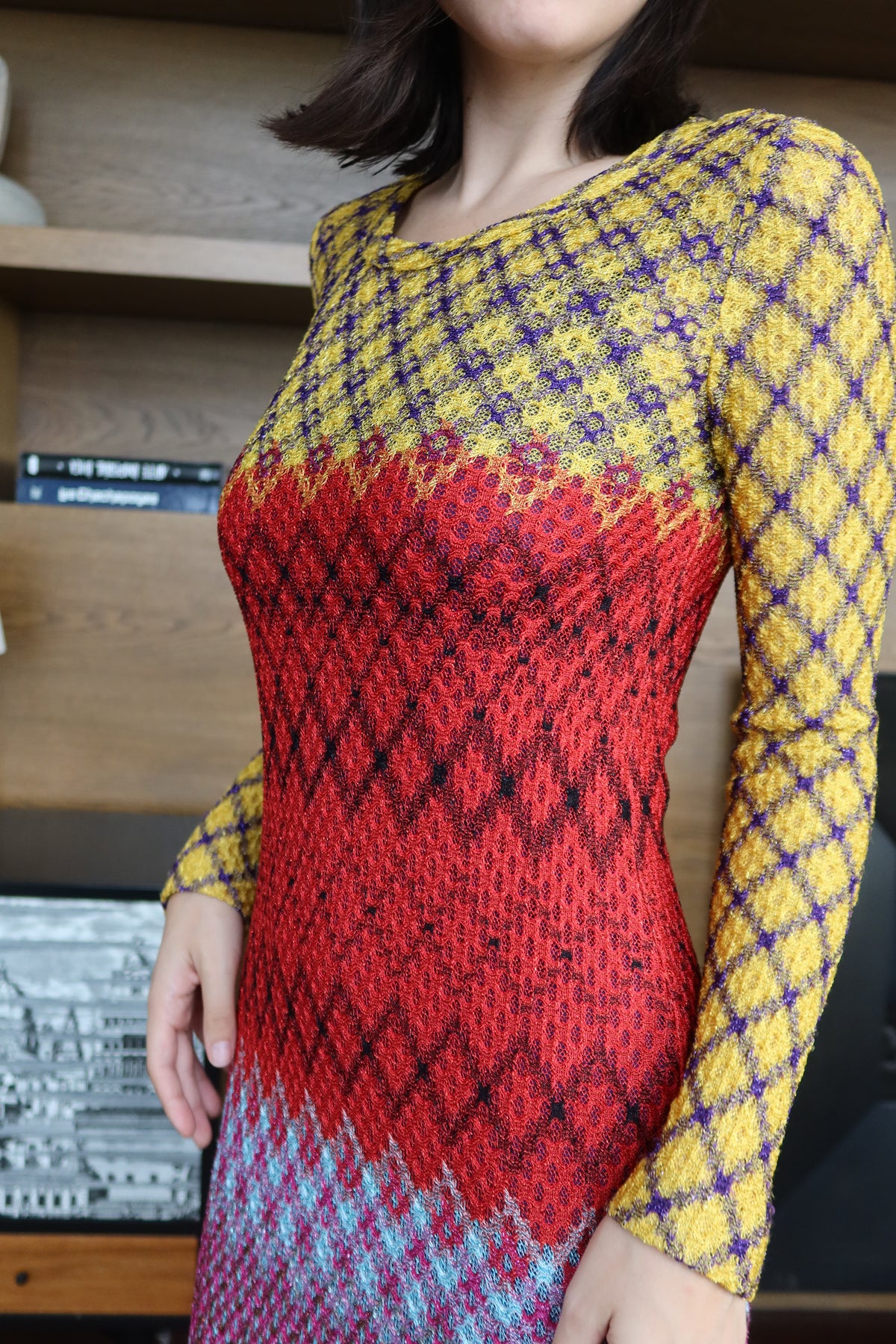 Missoni Multicolor Gradient Knit Maxi Dress