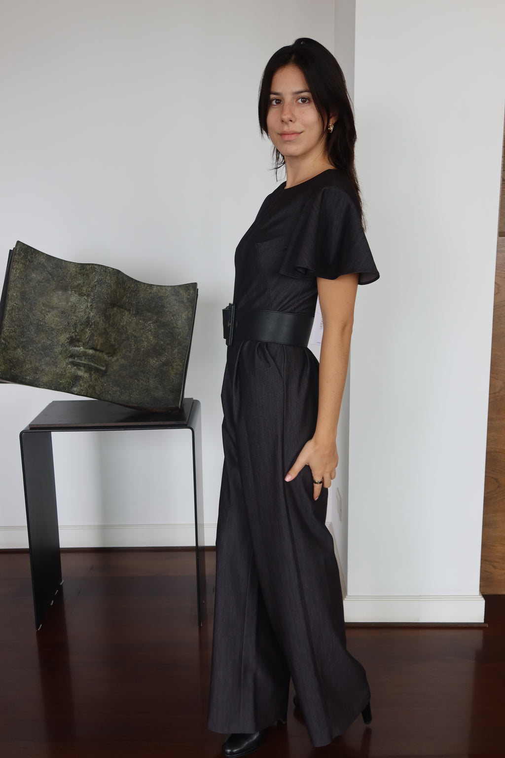 Calvin Klein Black Wide-Leg Jumpsuit