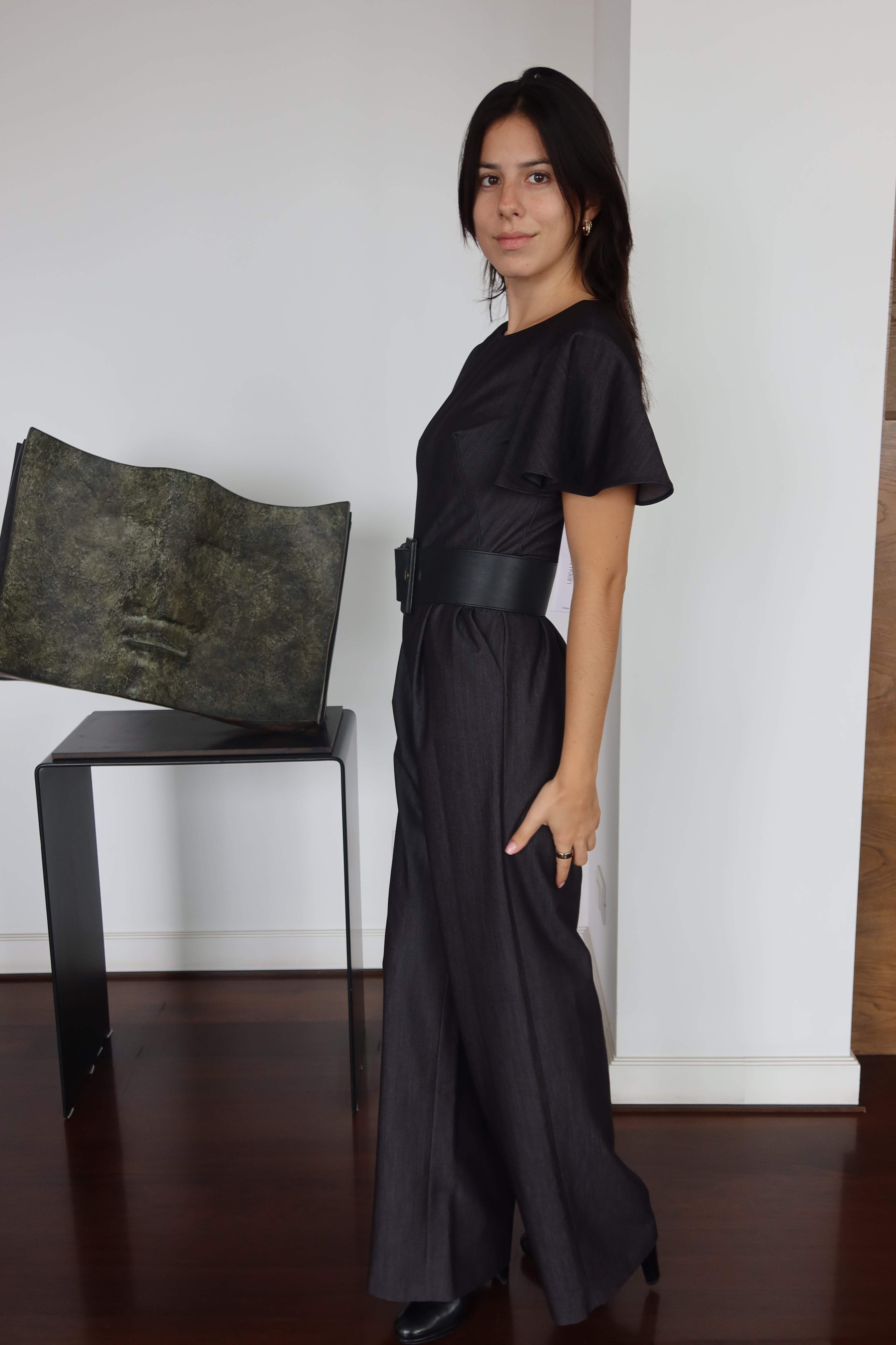 Calvin Klein Black Wide-Leg Jumpsuit