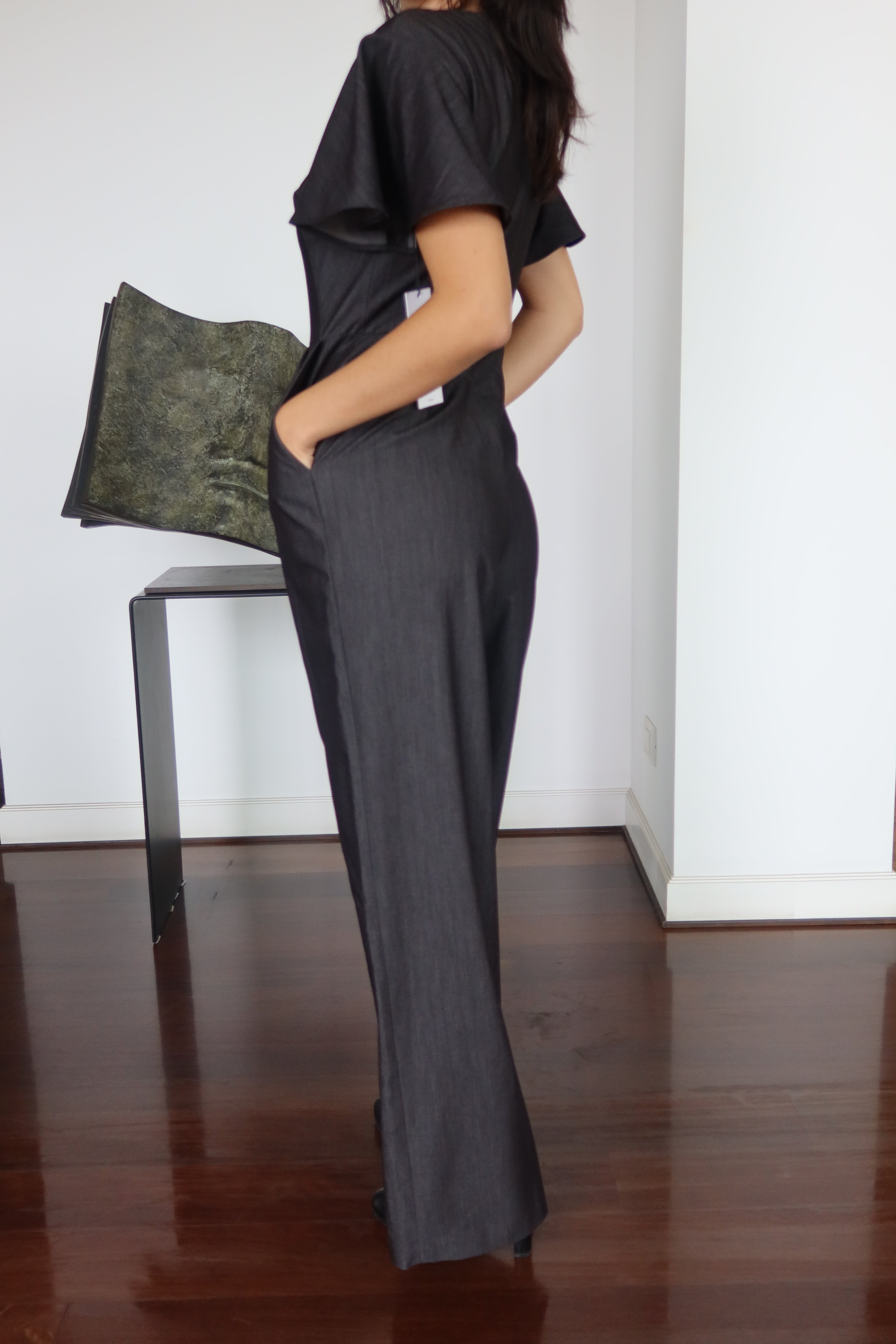 Calvin Klein Black Wide-Leg Jumpsuit
