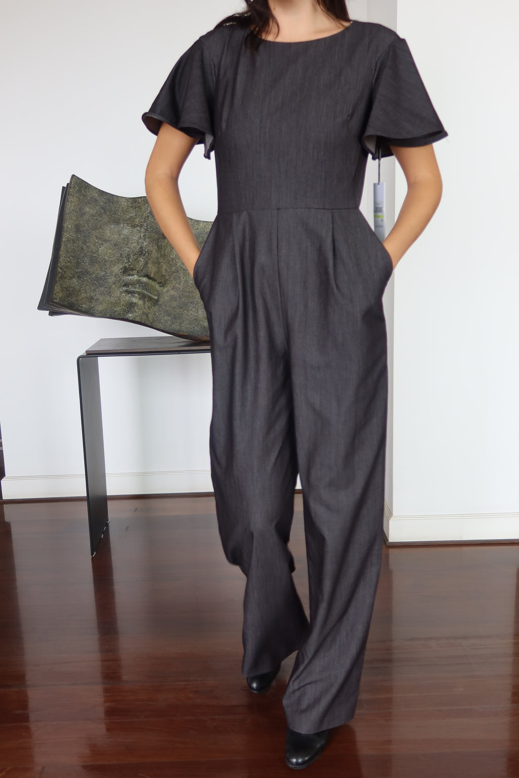 Calvin Klein Black Wide-Leg Jumpsuit