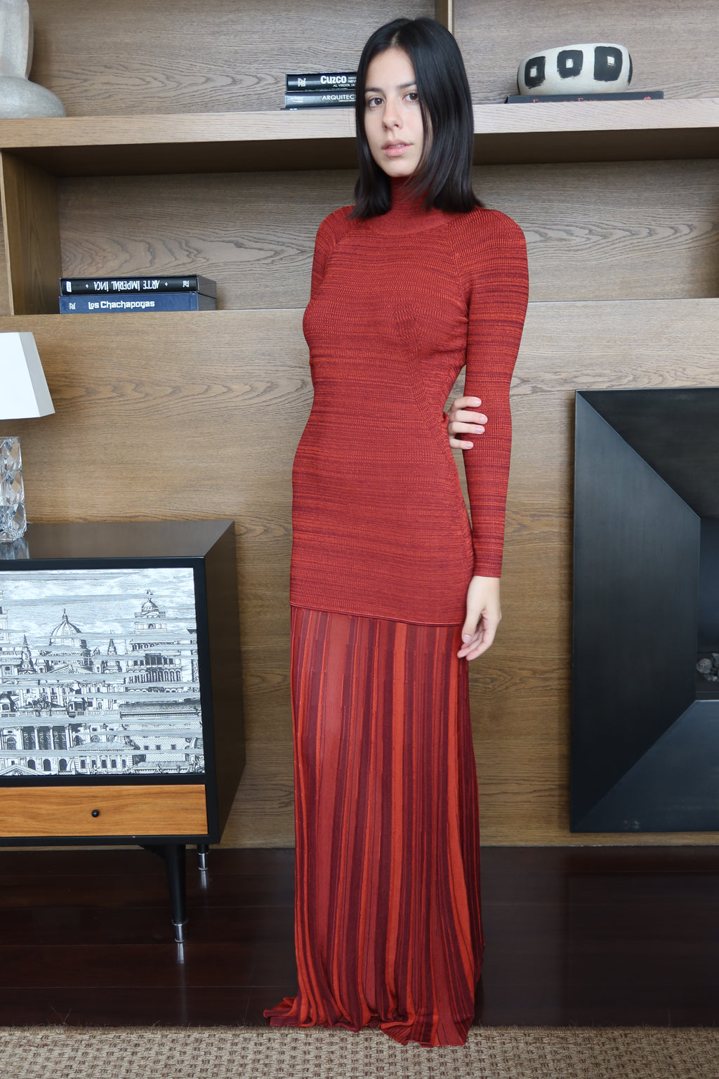 Christopher John Rogers Textured Knit Maxi Dress