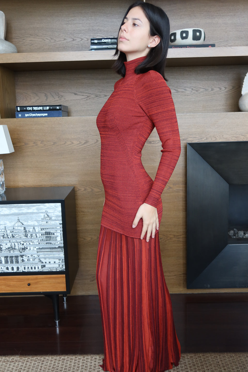 Christopher John Rogers Textured Knit Maxi Dress