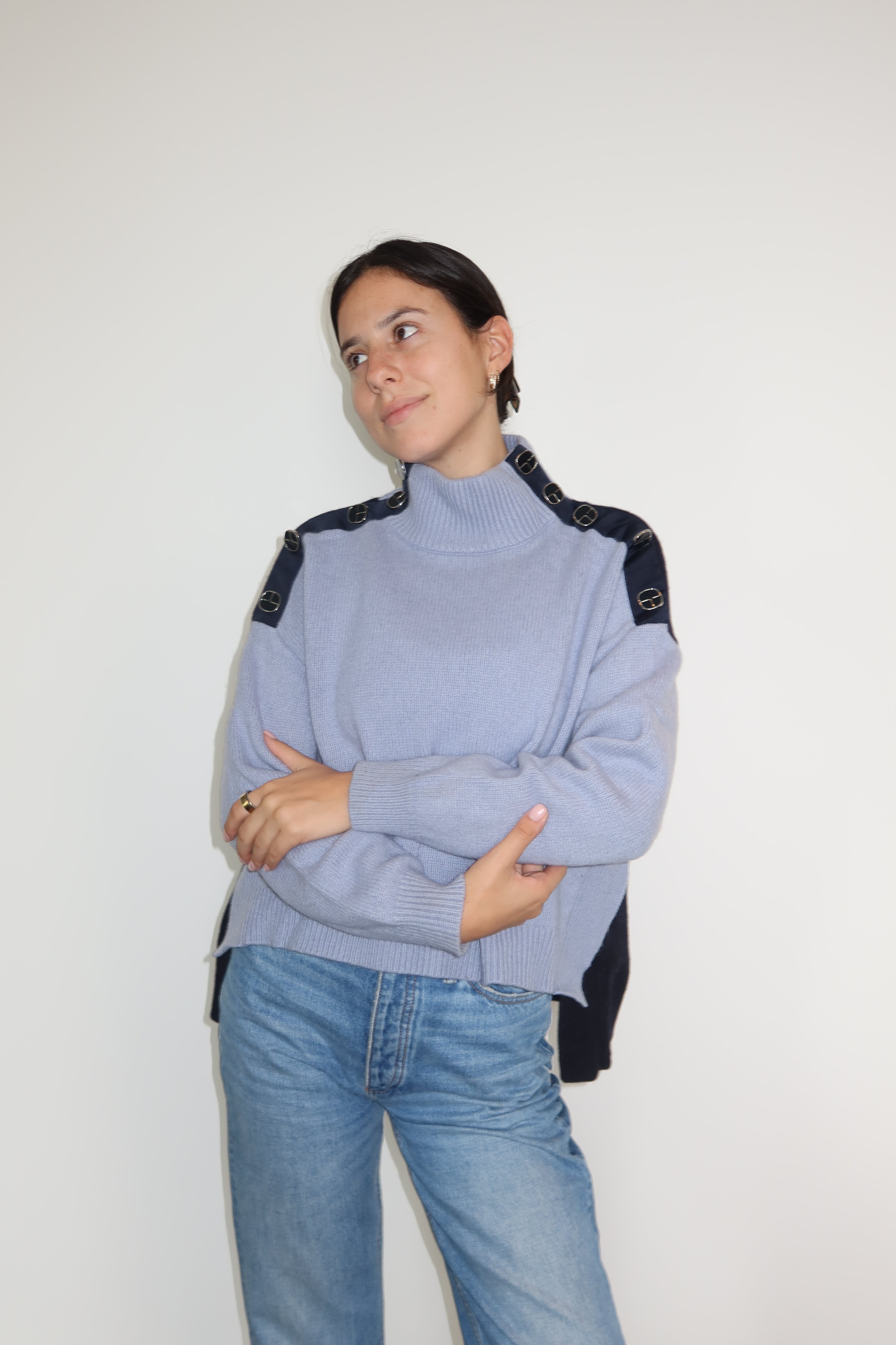Claudia Pierlot Color-block Turtleneck Sweaters