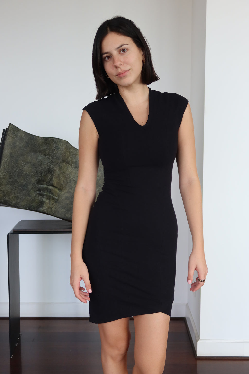 Vestido Negro Bodycon de Helmut Lang