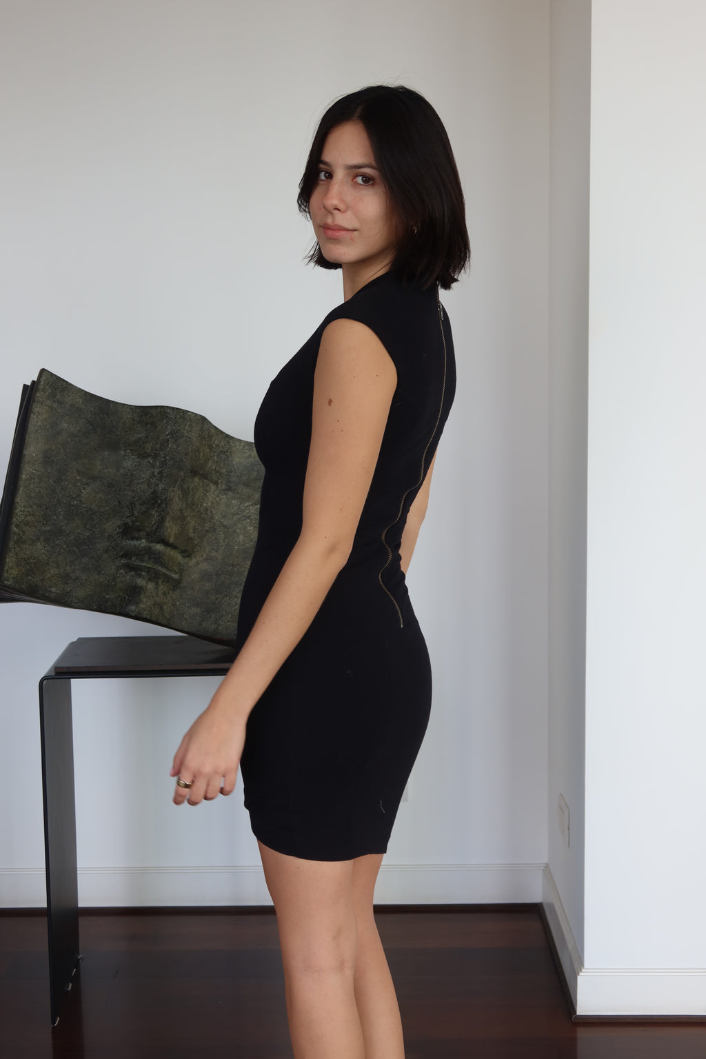 Vestido Negro Bodycon de Helmut Lang