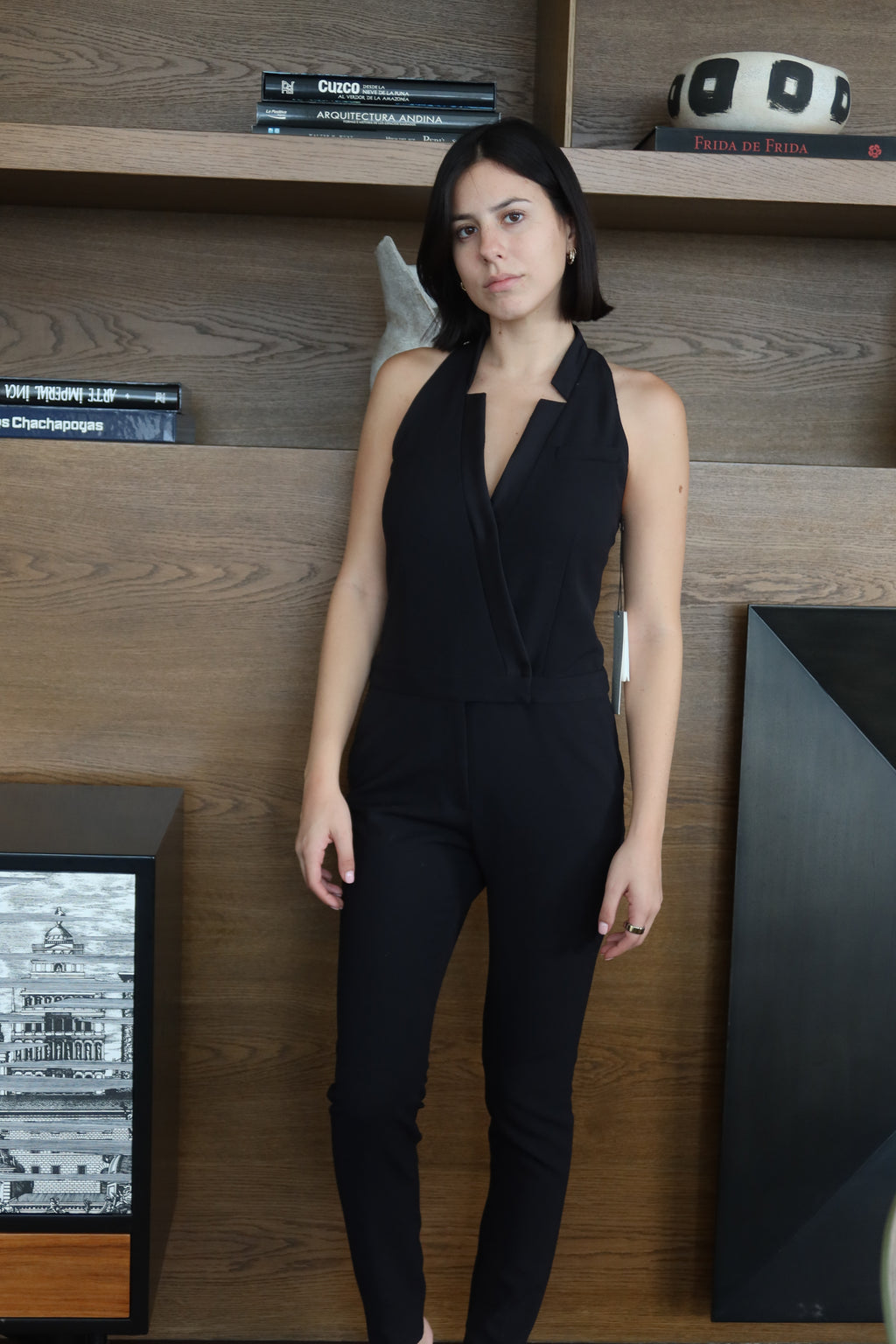Enterizo Negro Halter de Veronica Beard