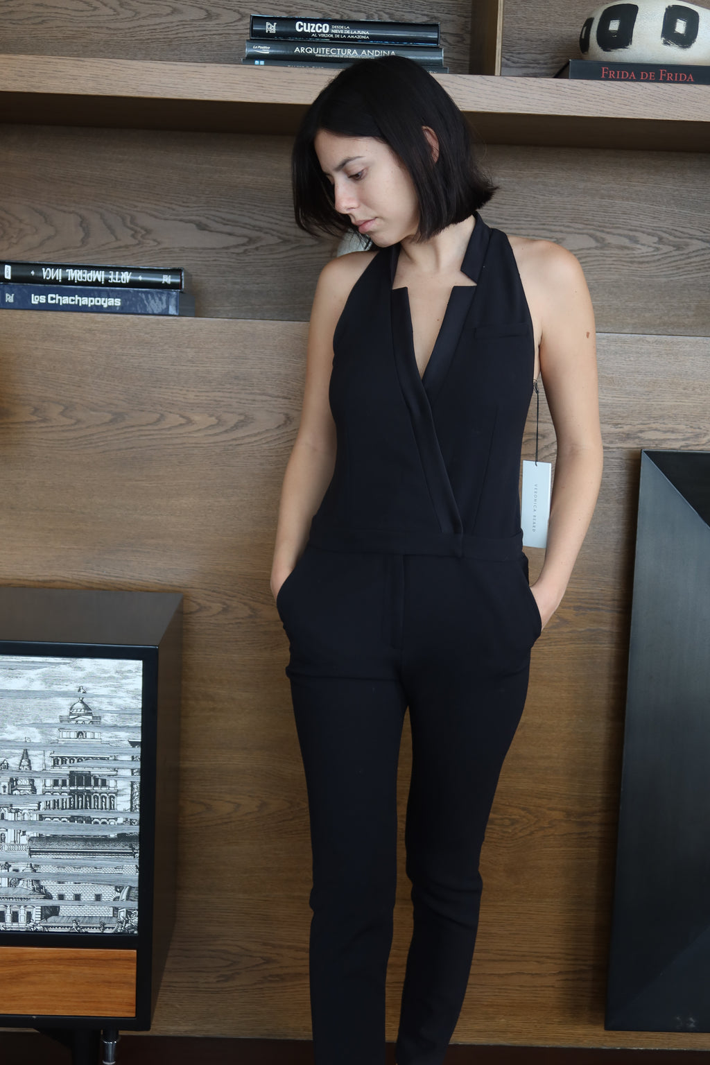 Enterizo Negro Halter de Veronica Beard