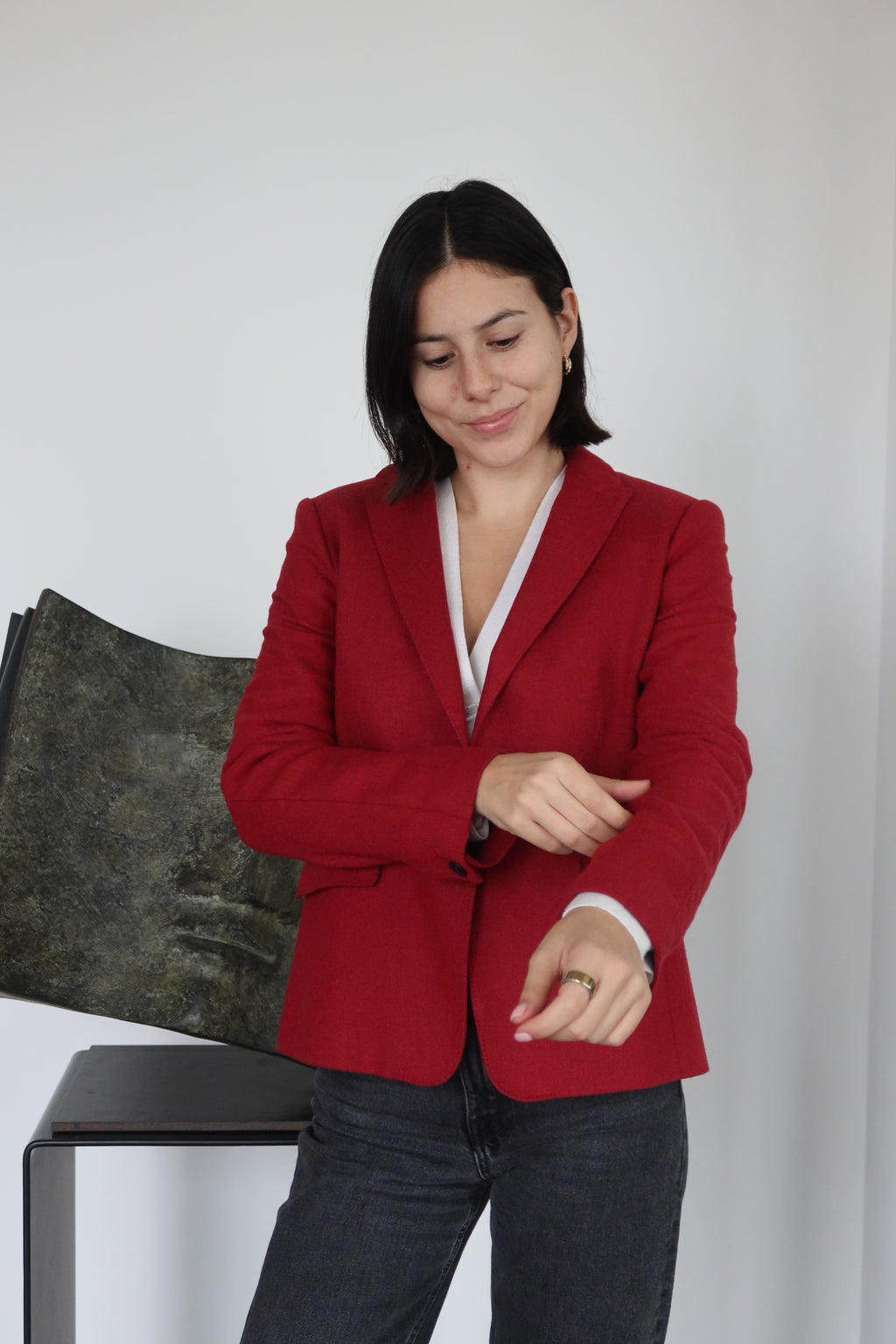 Rag & Bone Blazer Rojo Estructurado