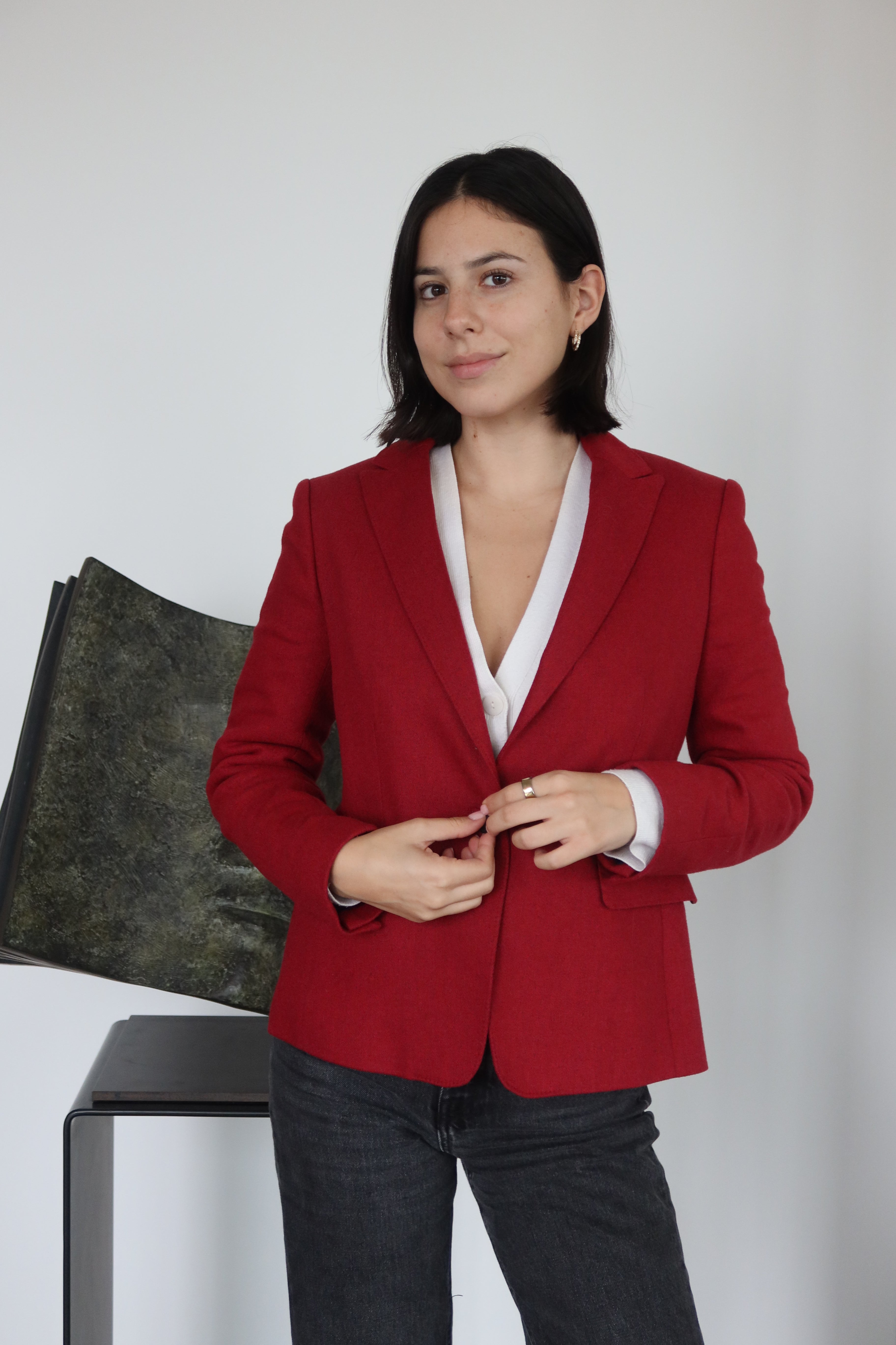 Rag & Bone Blazer Rojo Estructurado
