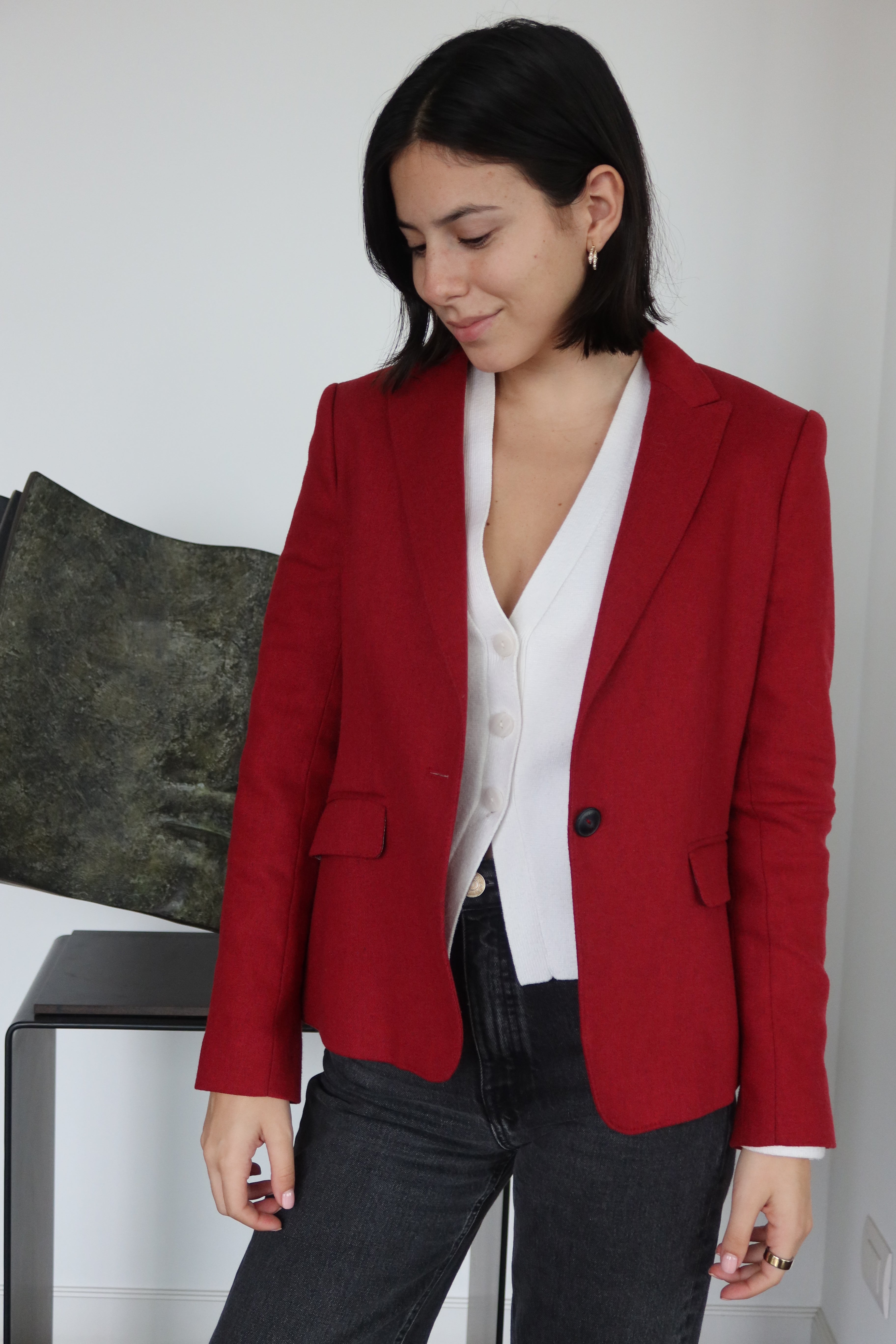 Rag & Bone Blazer Rojo Estructurado