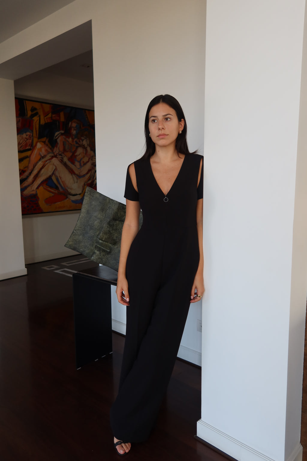 Enterizo Negro Entallado de BCBG