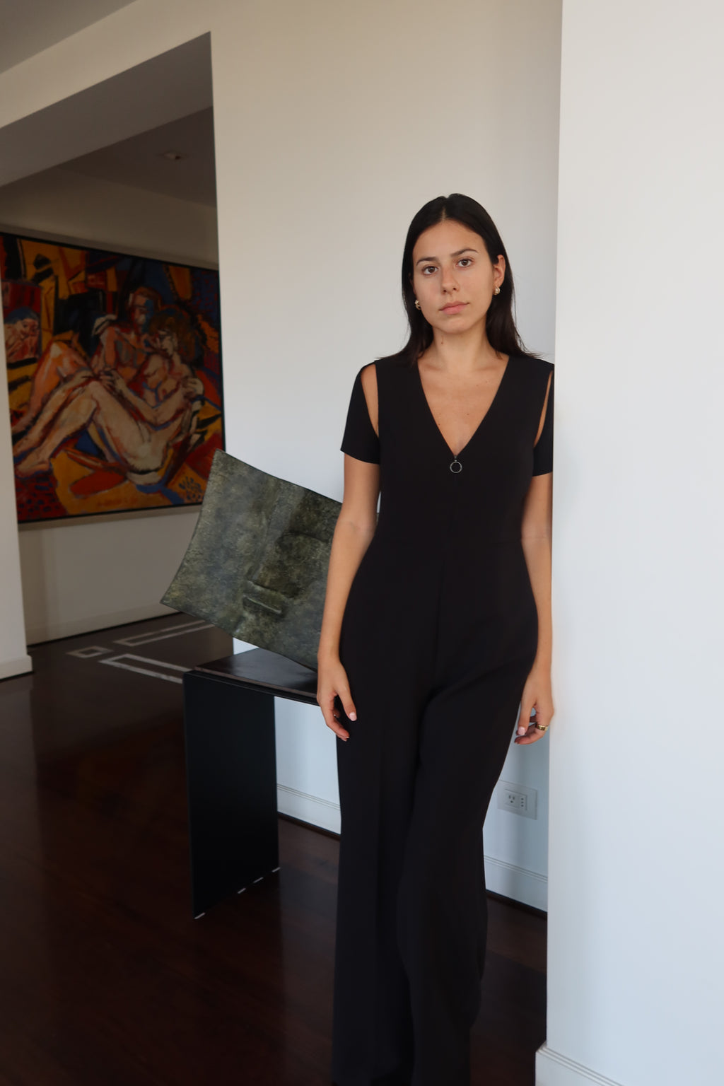 Enterizo Negro Entallado de BCBG