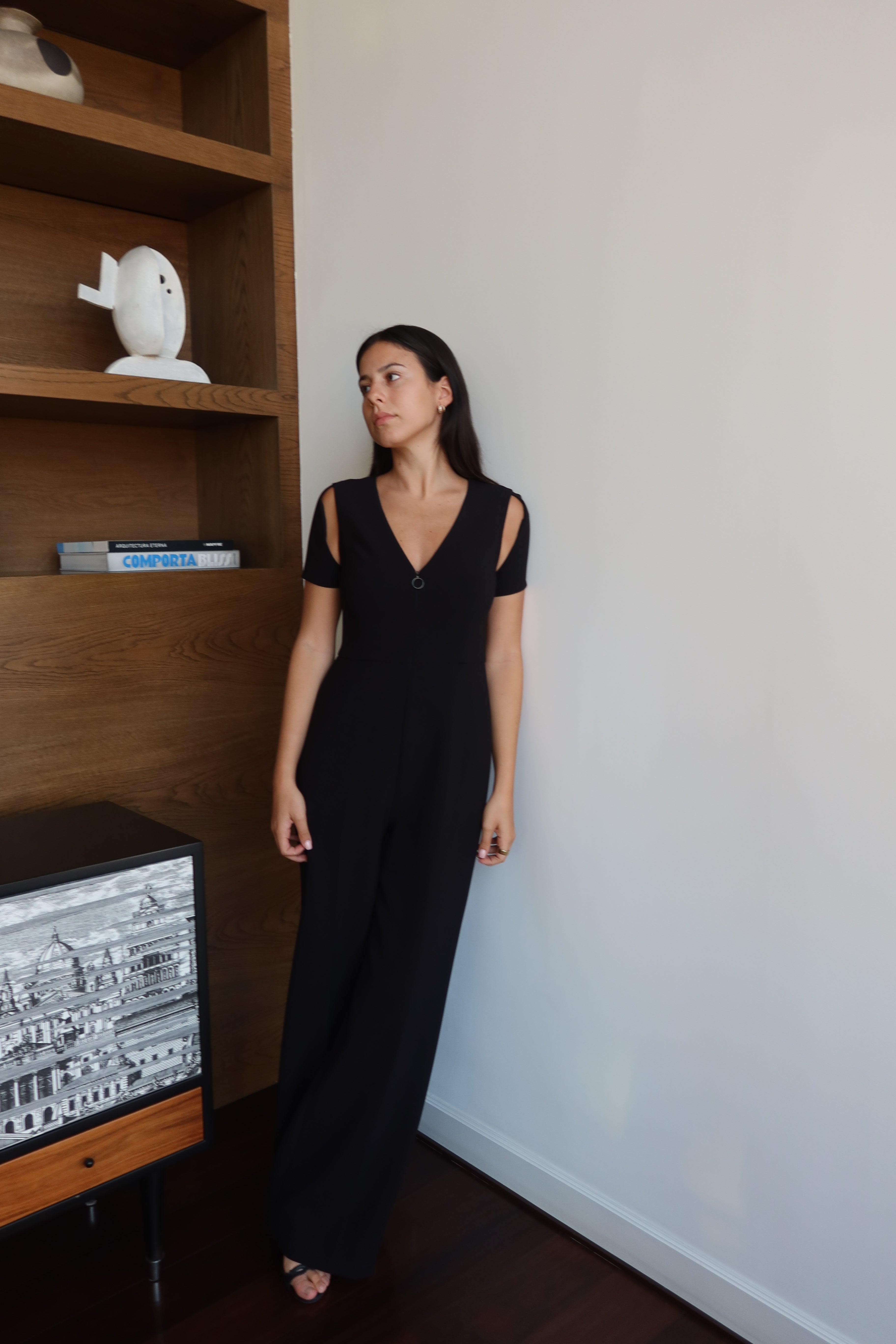 Enterizo Negro Entallado de BCBG