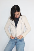 IRO Ivory Suede Biker Jacket