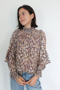 Maje Shimmer Paisley Blouse
