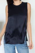 Rag & Bone Navy Silk Sleeveless Top