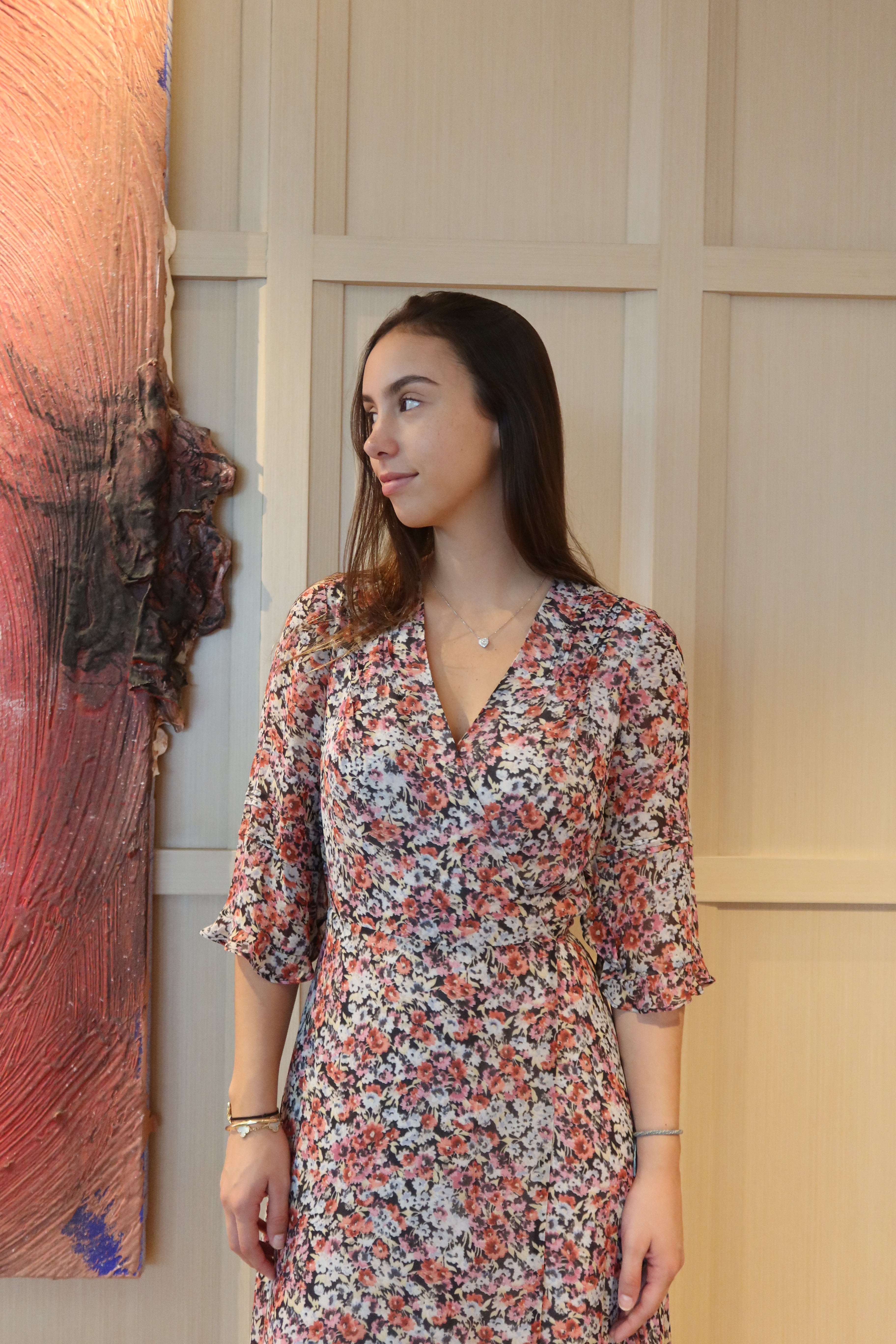 AllSaints Floral Ruffle Maxi Dress