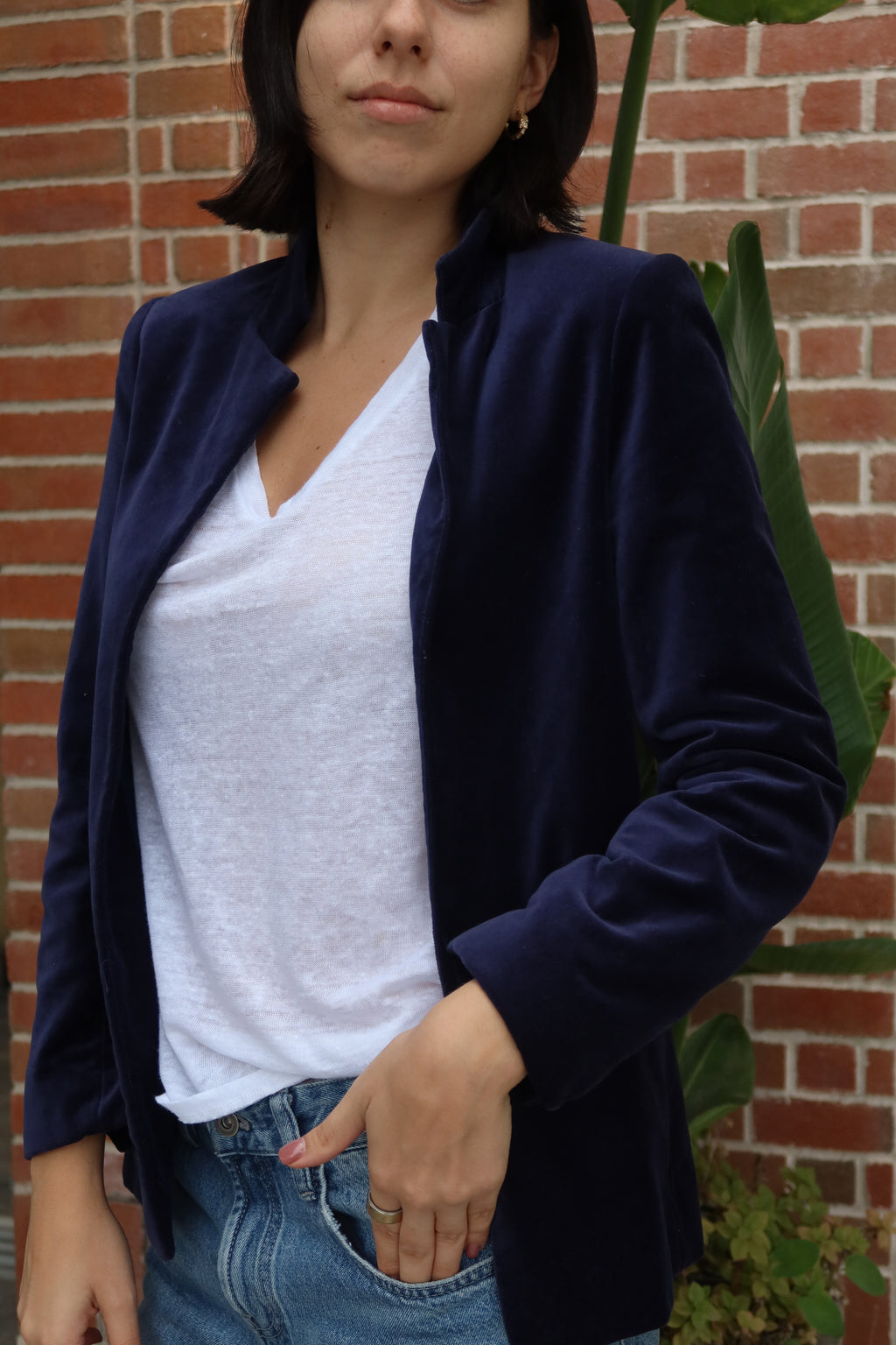 Blazer de Terciopelo Azul Marino Zadig & Voltaire