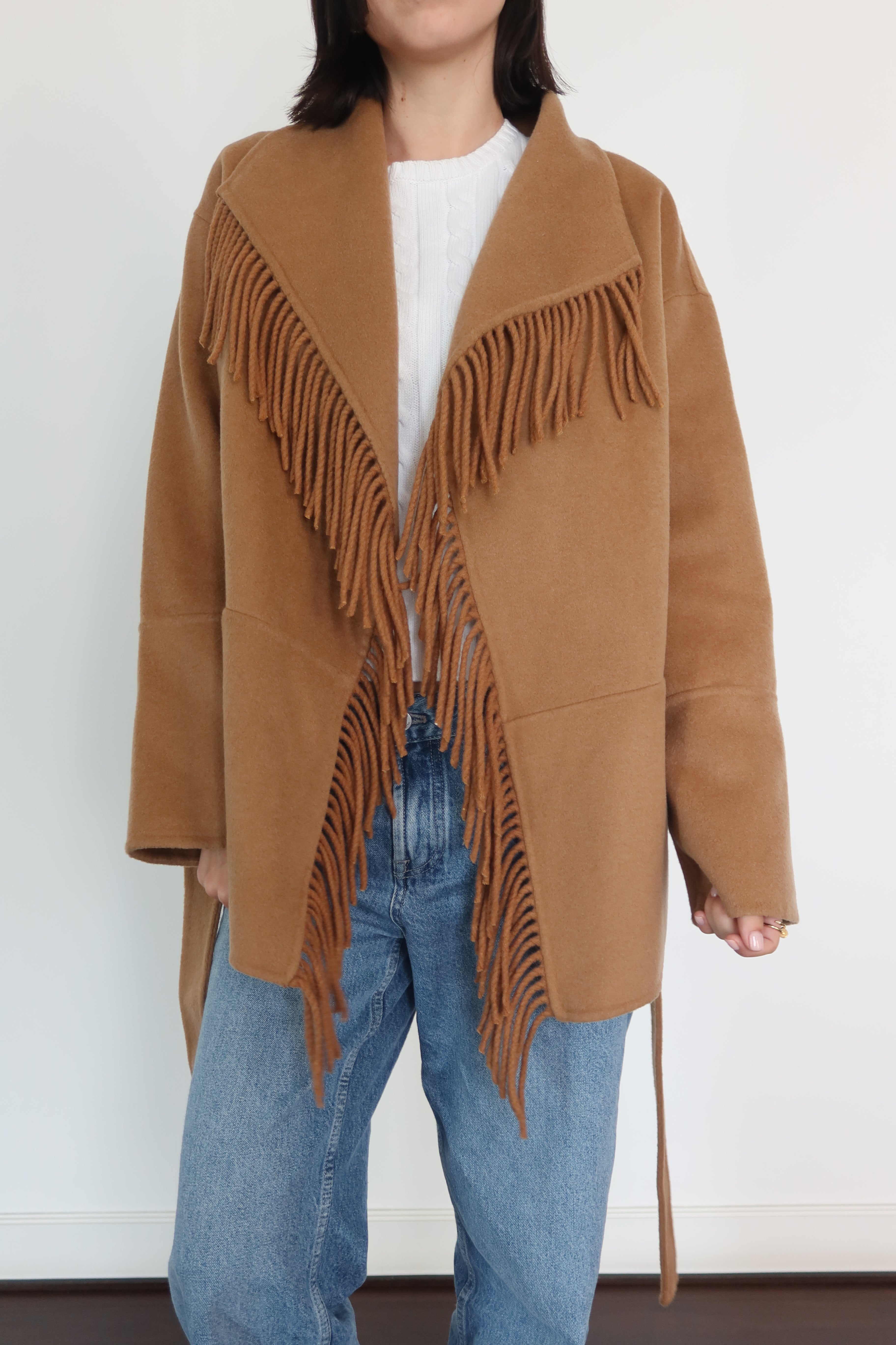 Maison Maia Camel Fringe Coat