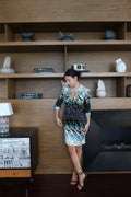 Roberto Cavalli Animal Print Abstract Dress